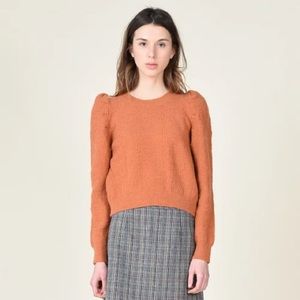 NWOT Lili Sidonio Molly Bracken knit crew neck sweater - ochre